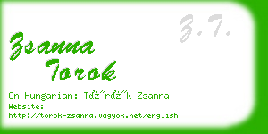 zsanna torok business card